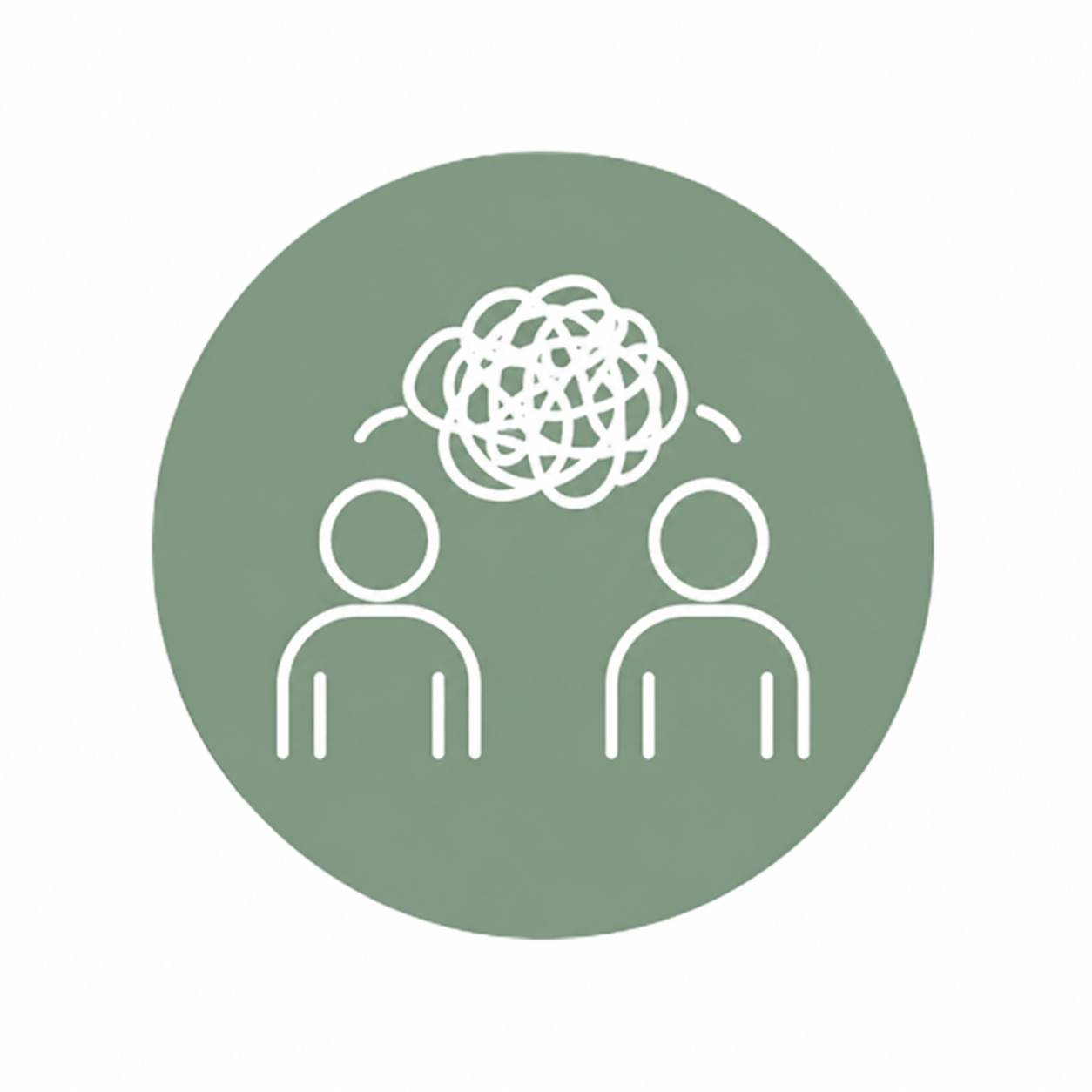 Feeling overwhelmed in relationships icon